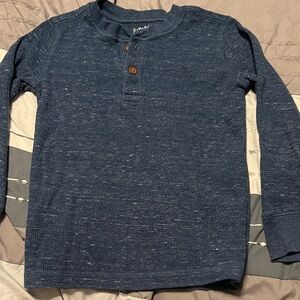 3T Boys jumping beans Navy Blue Long-Sleeve Henley Top